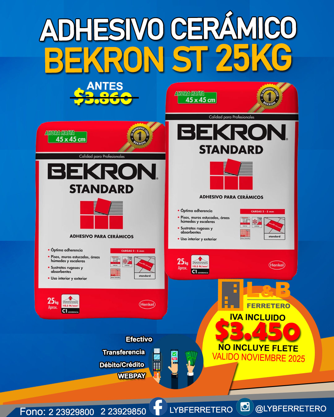 Bekron Standard Polvo Saco 25Kg 