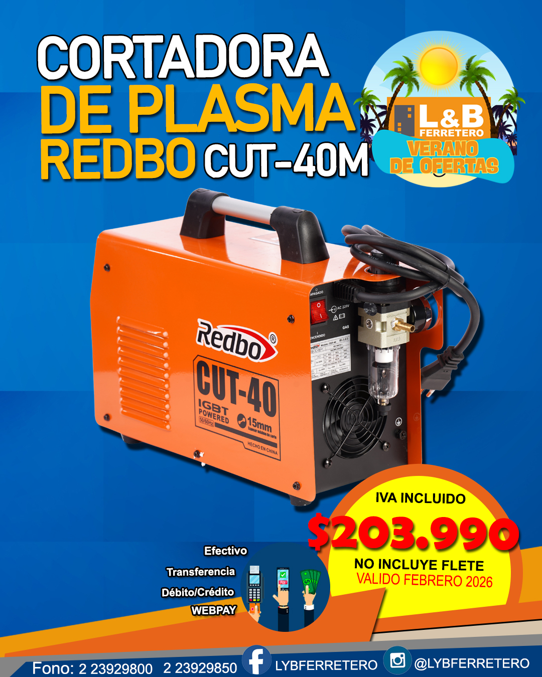 Cortadora de Plasma REDBO CUT-40M