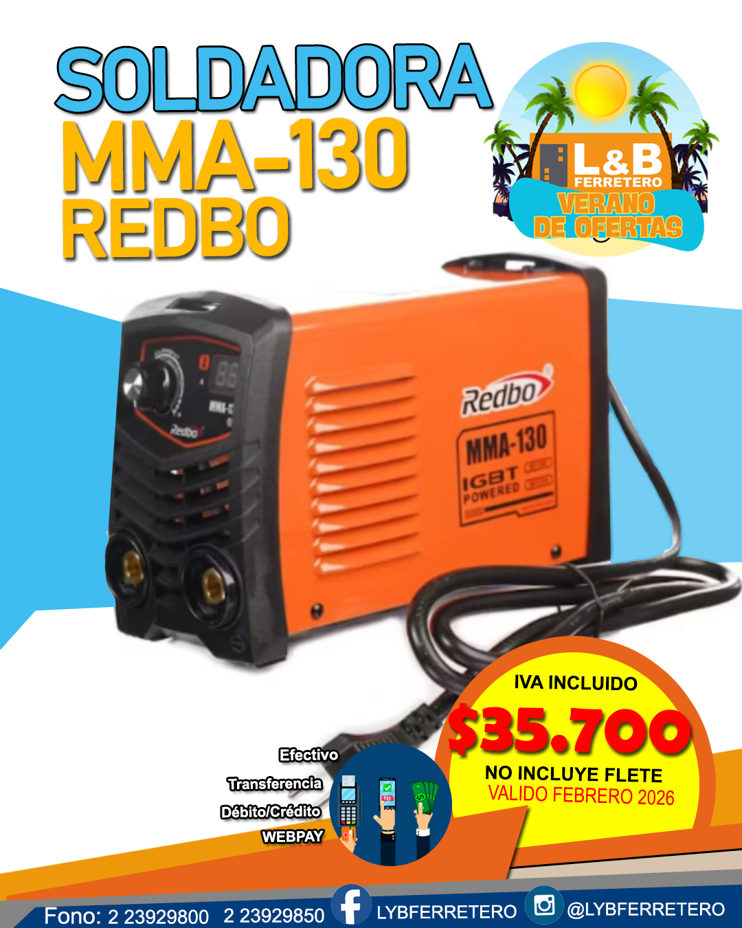 SOLDADORA MMA-130 REDBO