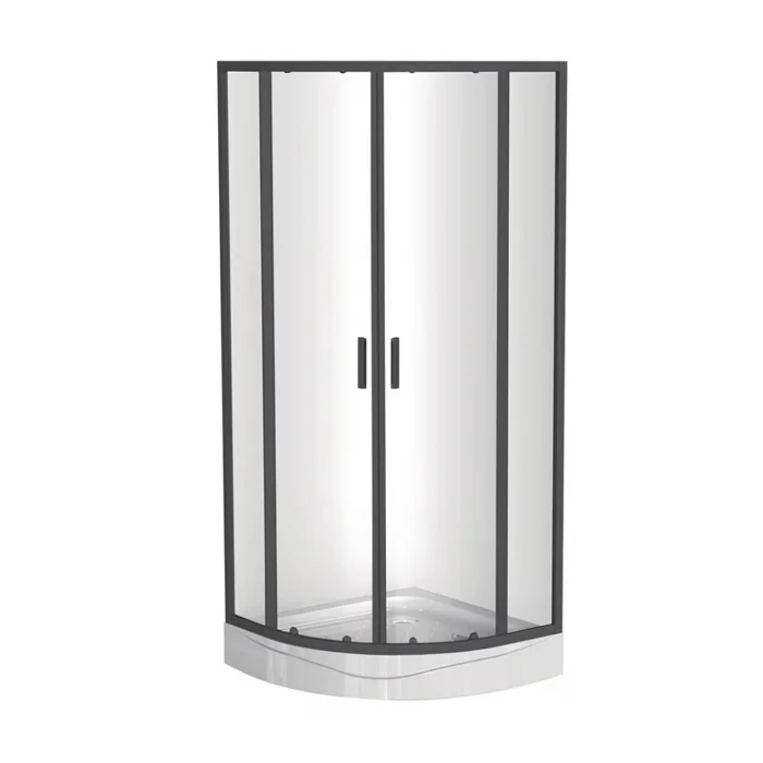 Cabina de Ducha SHOWER CURVO 90X90X200 MARCO NEGRO